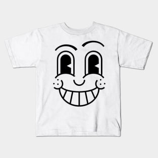 Black Silly Laugh Emoji Kids T-Shirt